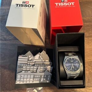 Tissot Men's Stainless Steel Watch - Blue Dial